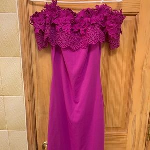Midi fuchsia dress